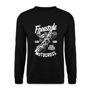 Motocross freestyle - Sweat-shirt Unisexe - noir - Devant - Alina (178cm) & Michal (187cm)