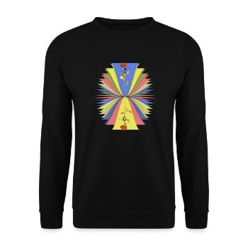 Rose design motif artistique i harmonieux - Sweat-shirt Unisexe - noir - Devant - Alina (178cm) & Michal (187cm)