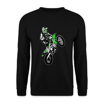 Moto Cross - Motocross - Supercross - MX - SX - Unisex Pullover - Schwarz - Vorne - Alina (178cm) & Michal (187cm)