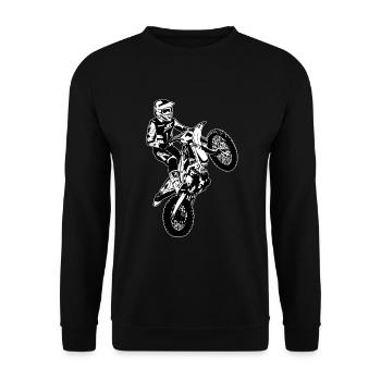 Moto Cross - Motocross - Supercross - Unisex Sweatshirt - black - Front - Alina (178cm) & Michal (187cm)