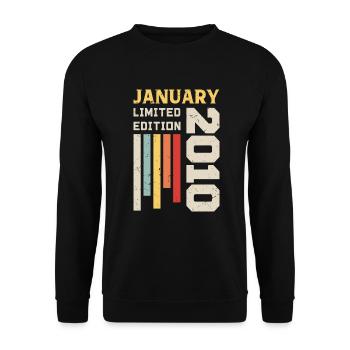 January 2010 - January 2010 Birthday Gift - Unisex Sweatshirt - black - Front - Alina (178cm) & Michal (187cm)