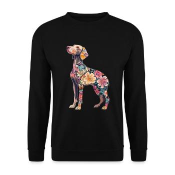 Weimaraner - Unisex Pullover - Schwarz - Vorne - Alina (178cm) & Michal (187cm)