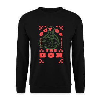 Out of the box - Unisex Sweatshirt - black - Front - Alina (178cm) & Michal (187cm)