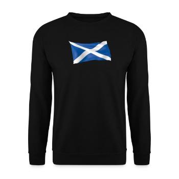Scottish flag for Scotland - Unisex Sweatshirt - black - Front - Alina (178cm) & Michal (187cm)