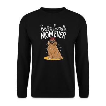 Beste Doodle Mutter aller Zeiten Tier Haustier Hund Liebhaber Mama - Unisex Pullover - Schwarz - Vorne - Alina (178cm) & Michal (187cm)