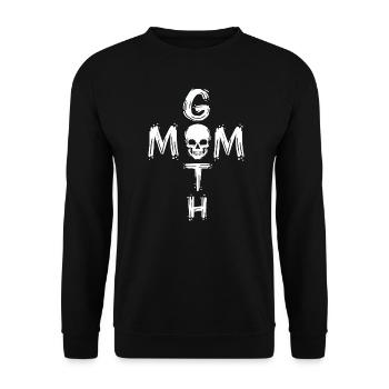 Cool Mothers Day Gothic Emo Skull Vintage Goth Mom - Unisex Sweatshirt - black - Front - Alina (178cm) & Michal (187cm)