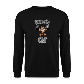 Sore Muscles Fitness Bodybuilding T-Shirt - Unisex Sweatshirt - black - Front - Alina (178cm) & Michal (187cm)