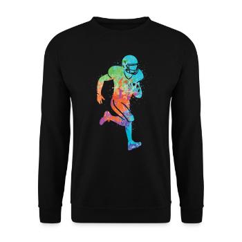 Football américain Sports Hommes Garçons Football - Sweat-shirt Unisexe - noir - Devant - Alina (178cm) & Michal (187cm)