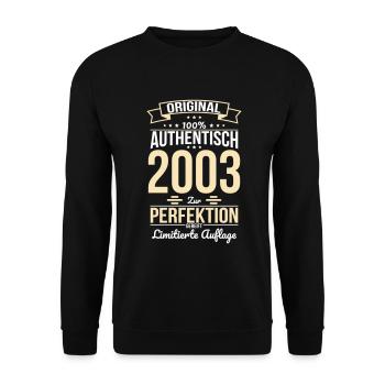 20ème anniversaire - Original 2003 100% authentique - Sweat-shirt Unisexe - noir - Devant - Alina (178cm) & Michal (187cm)