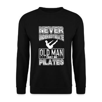 Meditation, Zen Yoga and Pilates - Unisex Sweatshirt - black - Front - Alina (178cm) & Michal (187cm)