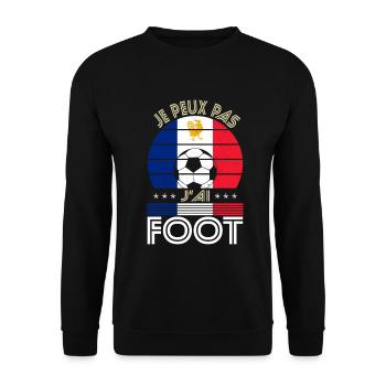 Football Gift Idea I Can't I Have Foot France - Unisex Sweatshirt - black - Front - Alina (178cm) & Michal (187cm)