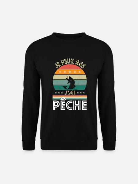 Ich kann nicht angeln - Fischer Geschenkidee - Unisex Pullover - Schwarz