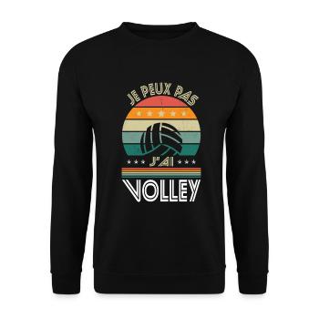 I Can't I Have Volleyball - Volleyball Gift Idea - Unisex Sweatshirt - black - Front - Alina (178cm) & Michal (187cm)