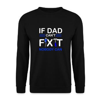 Vatertag Geschenk Vater Vaterschaft - Unisex Pullover - Schwarz - Vorne - Alina (178cm) & Michal (187cm)