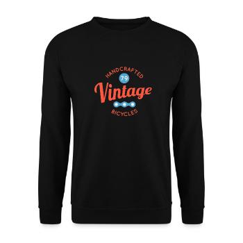 handcrafted vintage bicycles - bicycle - Unisex Sweatshirt - black - Front - Alina (178cm) & Michal (187cm)