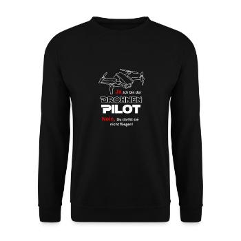 Drone Pilot - Unisex Sweatshirt - black - Front - Alina (178cm) & Michal (187cm)