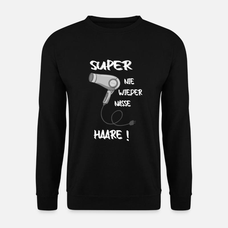 Fön Cartoon Text - Unisex Pullover - Schwarz