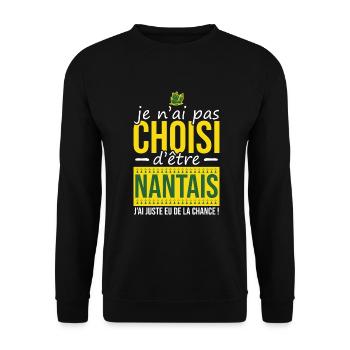 Nantais chanceux Nantes Bretagne FC Nantes - Sweat-shirt Unisexe - noir - Devant - Alina (178cm) & Michal (187cm)