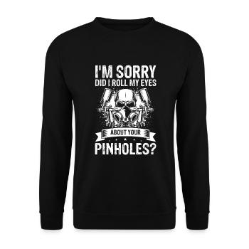 Car painter offer for coachbuilders - Unisex Sweatshirt - black - Front - Alina (178cm) & Michal (187cm)
