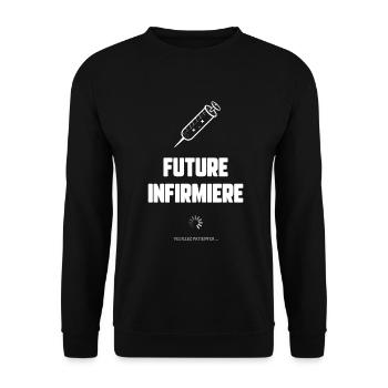 Future infirmière - Sweat-shirt Unisexe - noir - Devant - Alina (178cm) & Michal (187cm)