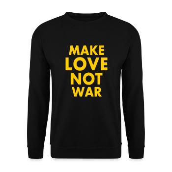 Make love not war - Unisex Sweatshirt - black - Front - Alina (178cm) & Michal (187cm)