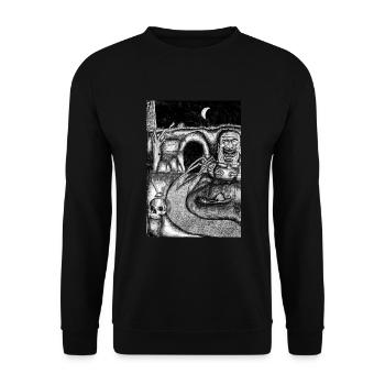 ENDLESS NIGHT - Unisex Sweatshirt - black - Front - Alina (178cm) & Michal (187cm)