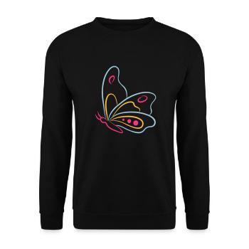 butterfly - Sweat-shirt Unisexe - noir - Devant - Alina (178cm) & Michal (187cm)
