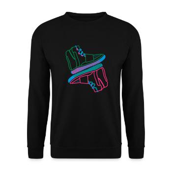 Sneakers - Unisex Pullover - Schwarz - Vorne - Alina (178cm) & Michal (187cm)