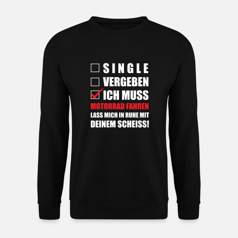 Motorrad fahren Beziehung Motorrad - Unisex Pullover - Schwarz