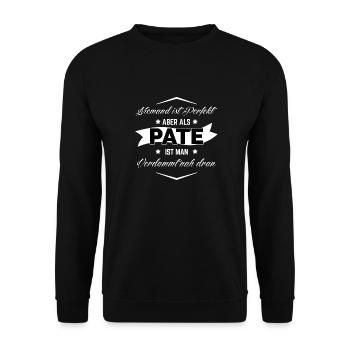 PATE - Unisex Pullover - Schwarz - Vorne - Alina (178cm) & Michal (187cm)