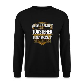 TÜRSTEHER - Der Auserwählte - Unisex Pullover - Schwarz - Vorne - Alina (178cm) & Michal (187cm)