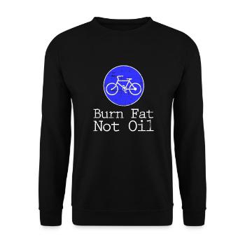 Burn Fat Not Oil - Sweat-shirt Unisexe - noir - Devant - Alina (178cm) & Michal (187cm)
