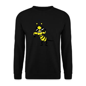 Wasp - Bee - Unisex Sweatshirt - black - Front - Alina (178cm) & Michal (187cm)