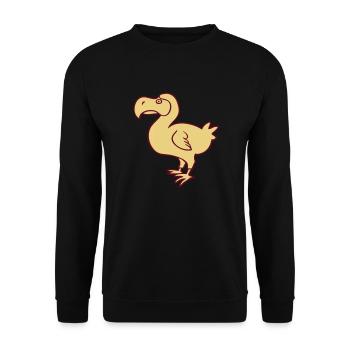 dodo Dodo von Mauritius, der Humor zeichnet - Unisex Pullover - Schwarz - Vorne - Alina (178cm) & Michal (187cm)