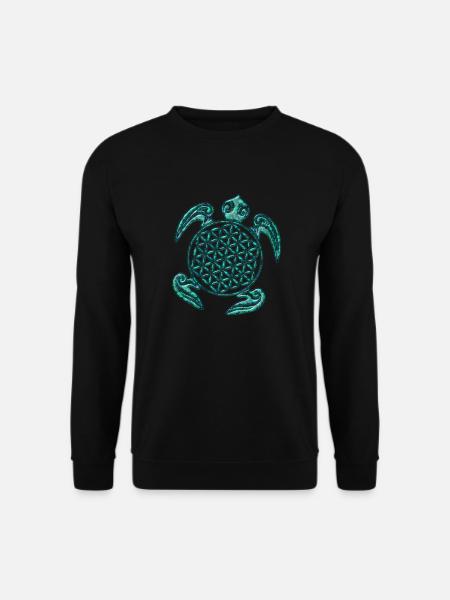 Flower of Life - Turtle 1 - Unisex Pullover - Schwarz