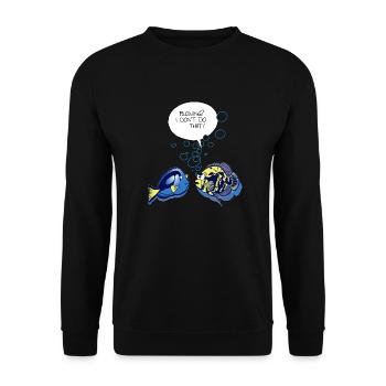 Fish Blowing - Unisex Sweatshirt - black - Front - Alina (178cm) & Michal (187cm)