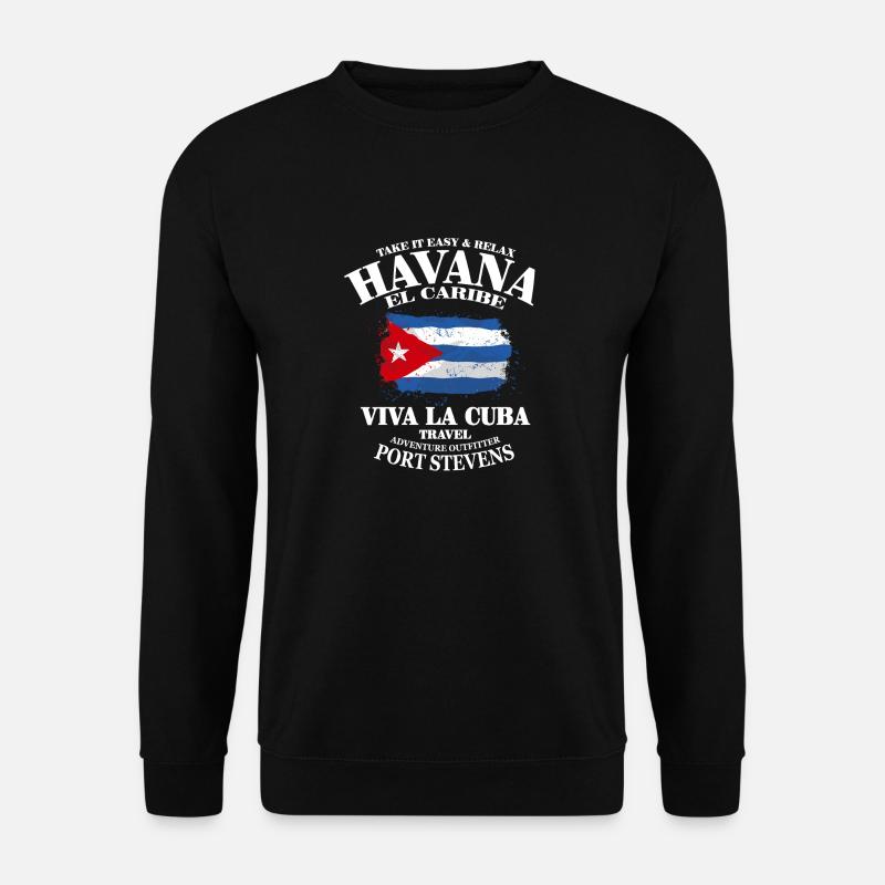 Havana - Cuba Flag - Unisex Sweatshirt - black