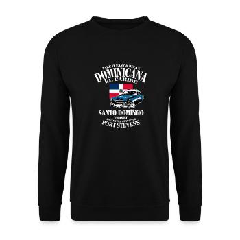 Dominican Republic - Unisex Sweatshirt - black - Front - Alina (178cm) & Michal (187cm)
