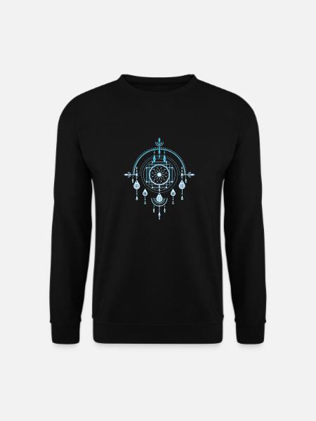 Dreamcatcher, Dream Catcher Amulet, Indian - Unisex Sweatshirt - black