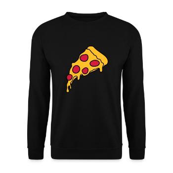 piece salami pizza delicious food hunger comic car - Unisex Sweatshirt - black - Front - Alina (178cm) & Michal (187cm)