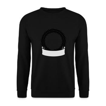 wreath frame circle round banner design logo text - Unisex Sweatshirt - black - Front - Alina (178cm) & Michal (187cm)