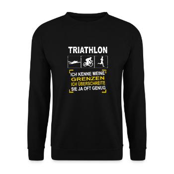 Triathlon - Unisex Pullover - Schwarz - Vorne - Alina (178cm) & Michal (187cm)