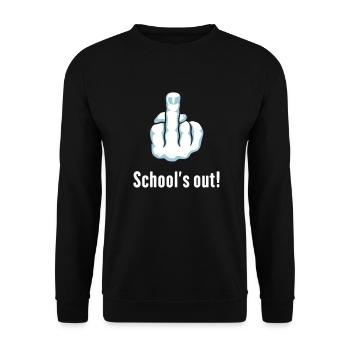 School’s Out! (Fuck You / Fuck Off) - Unisex Sweatshirt - black - Front - Alina (178cm) & Michal (187cm)