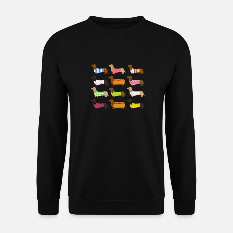 Teckel COLORÉ - Sweat-shirt Unisexe - noir