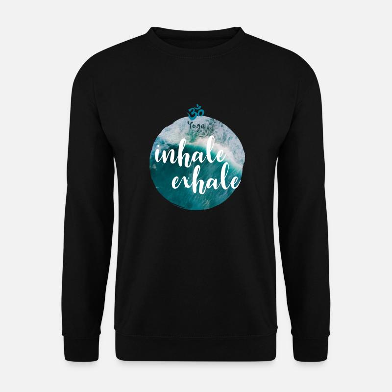 Yoga inhale exhale - Unisex Pullover - Schwarz