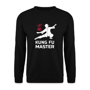 kung fu master - Unisex Sweatshirt - black - Front - Alina (178cm) & Michal (187cm)