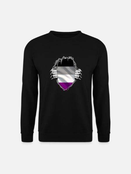 ASEXUAL - Pride Flag - Unisex Sweatshirt - black