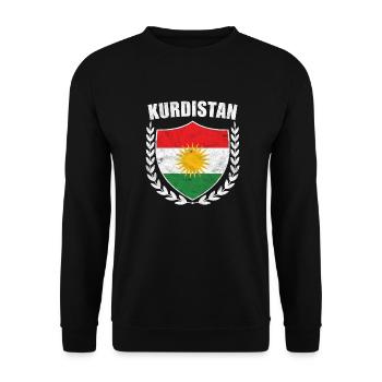 Kurdistan flag Her biji gift - Unisex Sweatshirt - black - Front - Alina (178cm) & Michal (187cm)