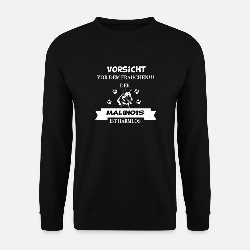 Vorsicht vor dem Frauchen!!! Hundemama Geschenk - Unisex Pullover - Schwarz