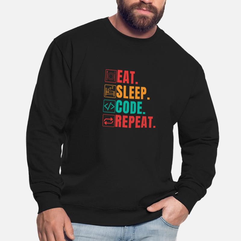 EAT SLEEP CODE REPEAT - FUNNY CODER Unisex Sweatshirt